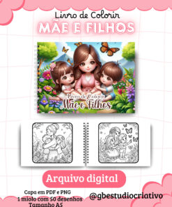 Livro de Colorir Mãe e Filhos