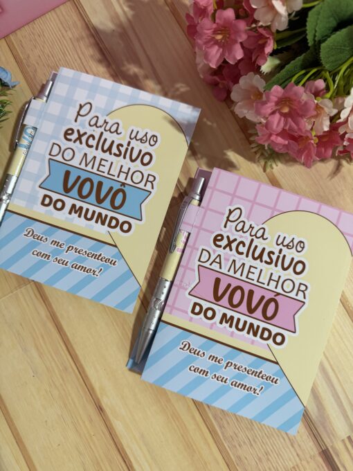 CAPA PARA BLOQUINHO A6 COM CANETA